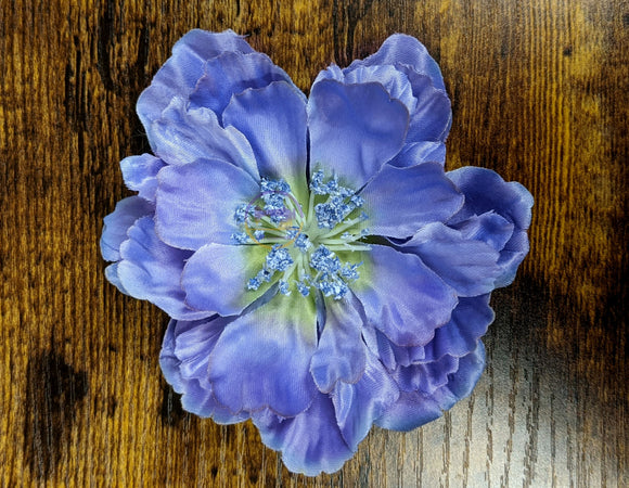 Purple Itoh Peony Hair Clip