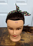 Rockabilly Cherry Print Top Knot Headband