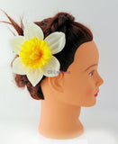 White Daffodil Hair Clip