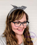 Gray Polka Dots Headband