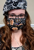 Halloween Print Pleated Face Mask