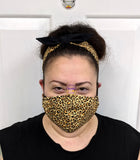 Leopard Print Top Knot Headband