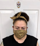 Leopard Print Top Knot Headband