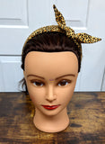 Leopard Print Top Knot Headband