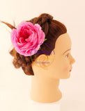 Pink Peony Hair Clip