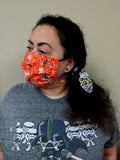 Halloween Print Pleated Face Mask