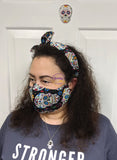 Sugar Skull Top Knot Headband