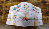 Unicorn Print Pleated Face Mask